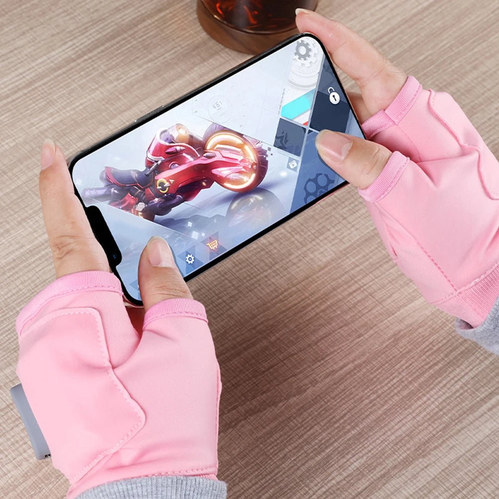 Genopladelige varmehandsker – 360° varme for ultimativ komfort. Vindtætte, fingerløse og perfekte til vintervandringer, cykling og udendørs eventyr. 3