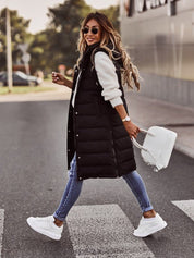 Gewatteerd damesvest | Lang 2