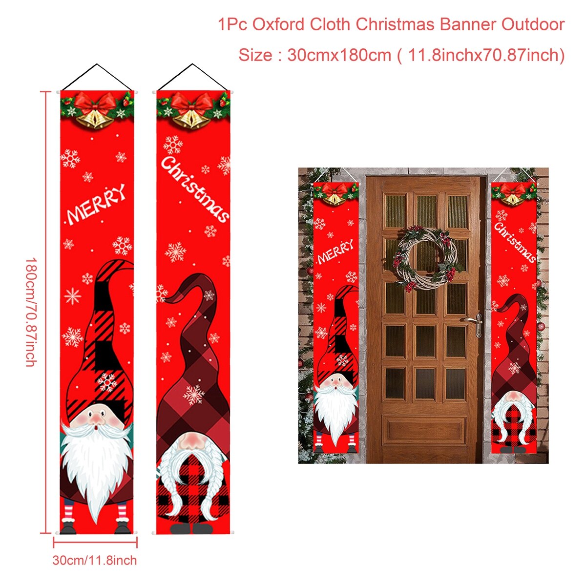 Glædelig jul hængende dørbannere 10
