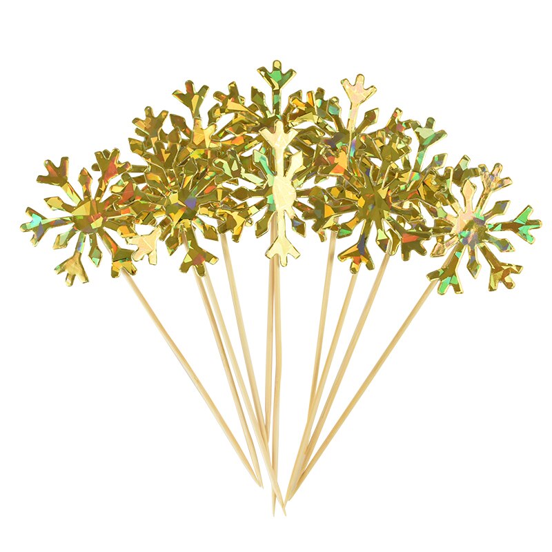 Glitter Snefnug Nytårsfest Kagetoppere 20 stk. Sæt 0