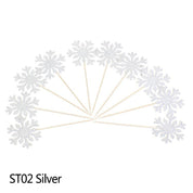 Glitter Snefnug Nytårsfest Kagetoppere 20 stk. Sæt 11