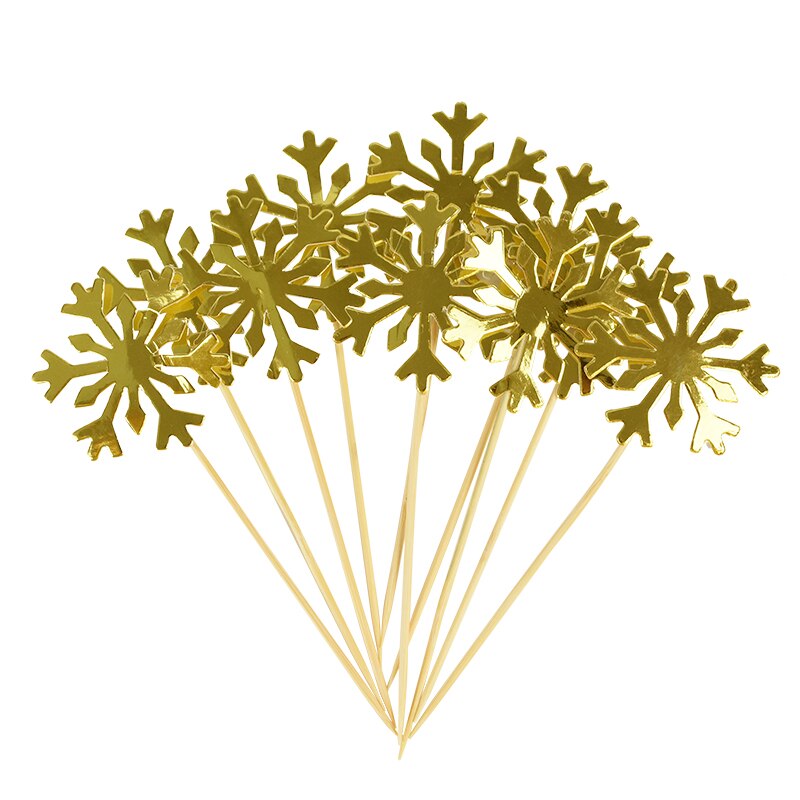 Glitter Snefnug Nytårsfest Kagetoppere 20 stk. Sæt 2