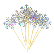 Glitter Snefnug Nytårsfest Kagetoppere 20 stk. Sæt 4