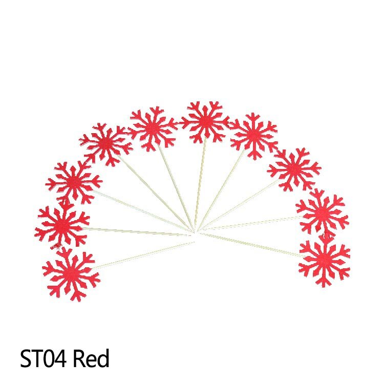 Glitter Snefnug Nytårsfest Kagetoppere 20 stk. Sæt 7