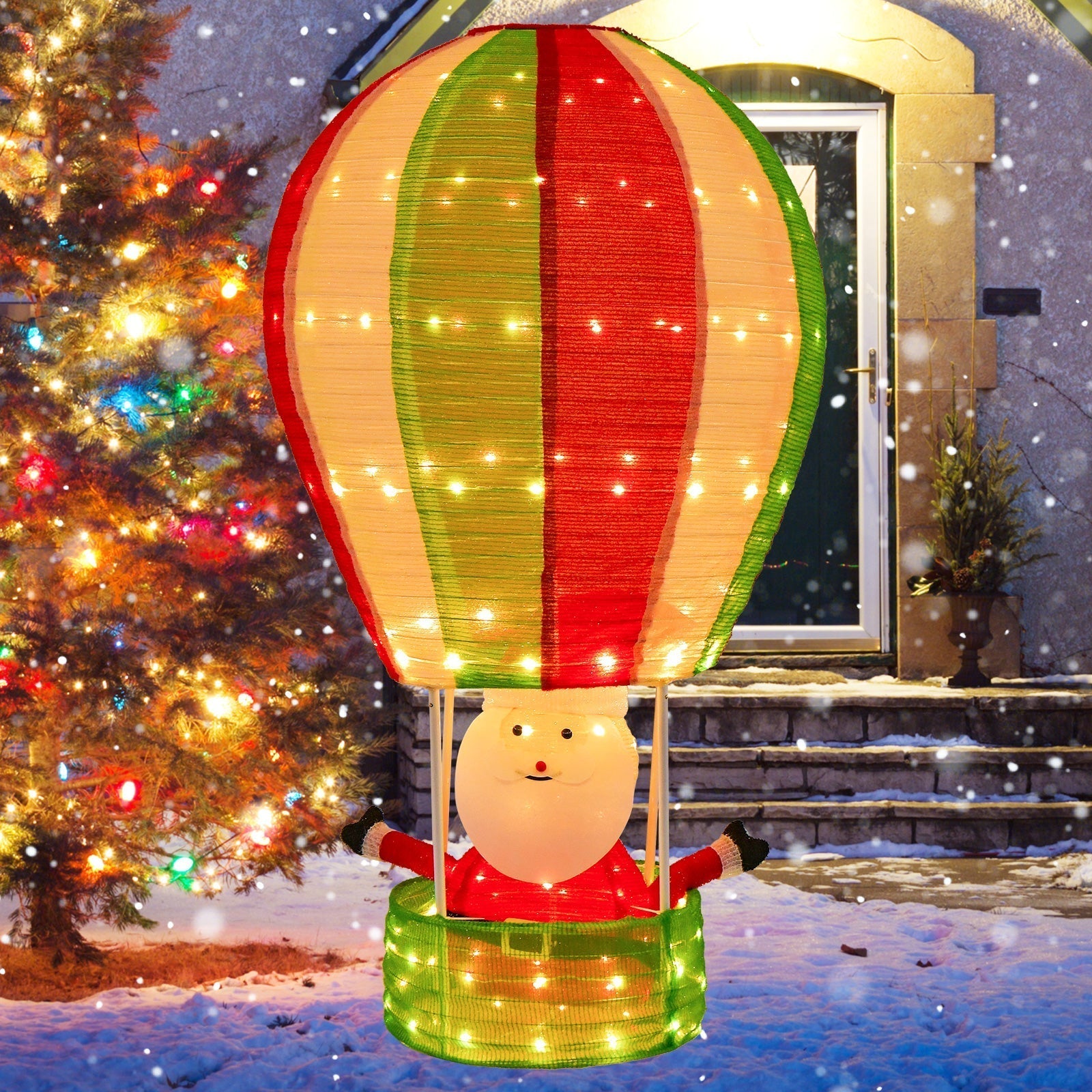GlowBalloon – Pop-up oppustelig juleballon med indvendige LED'er 1
