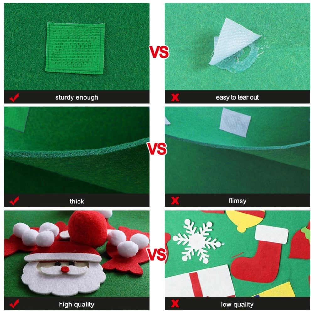 Gør-det-selv vægophæng af filt til juletræer 4