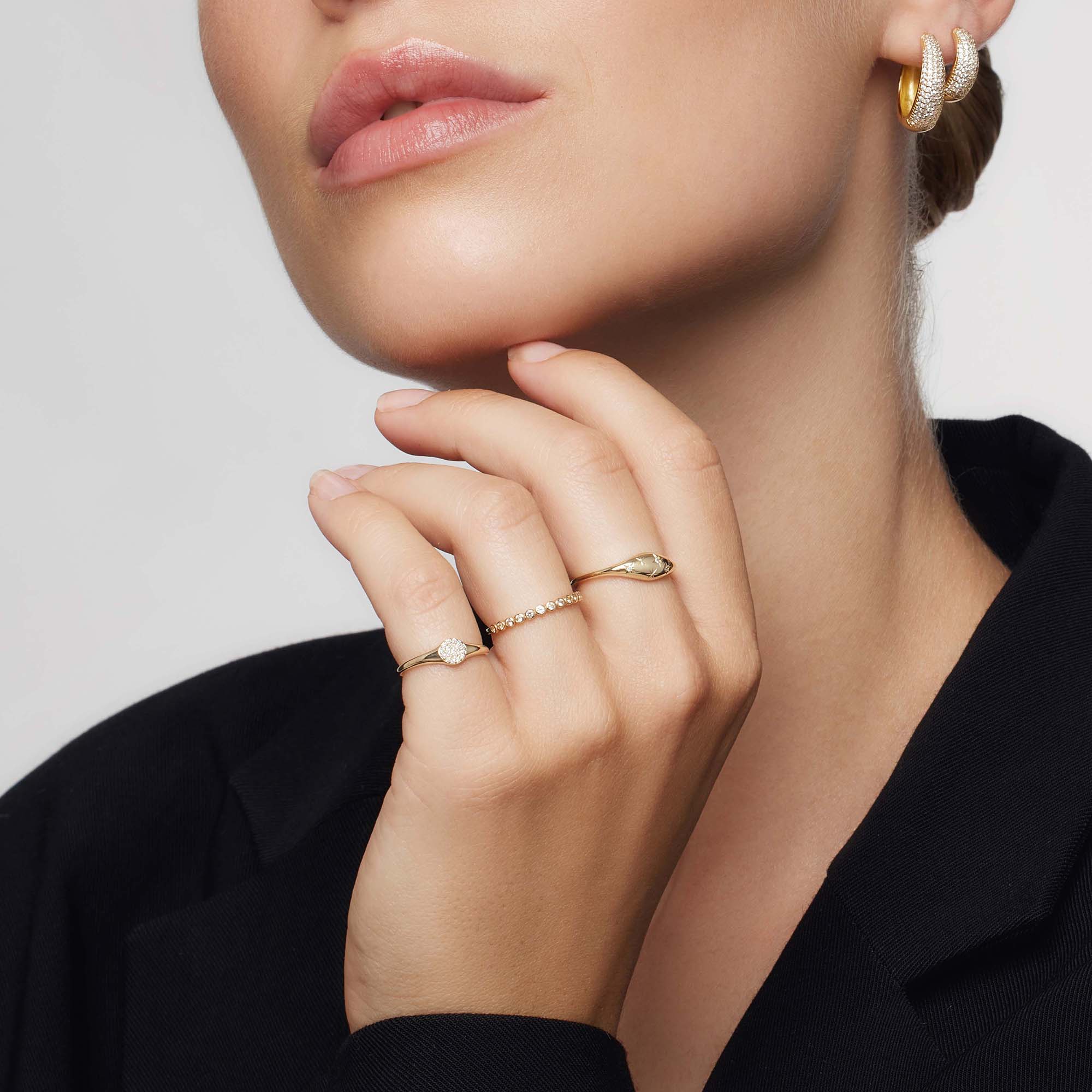 Guldring med diamant i elegant stil - Den perfekte forlovelsesring 3