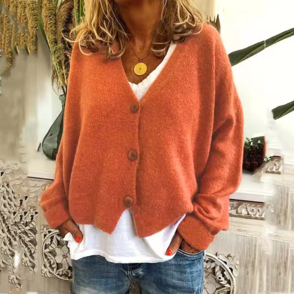 Sanne | Komfortabel Cardigan med Klassiske Knapper