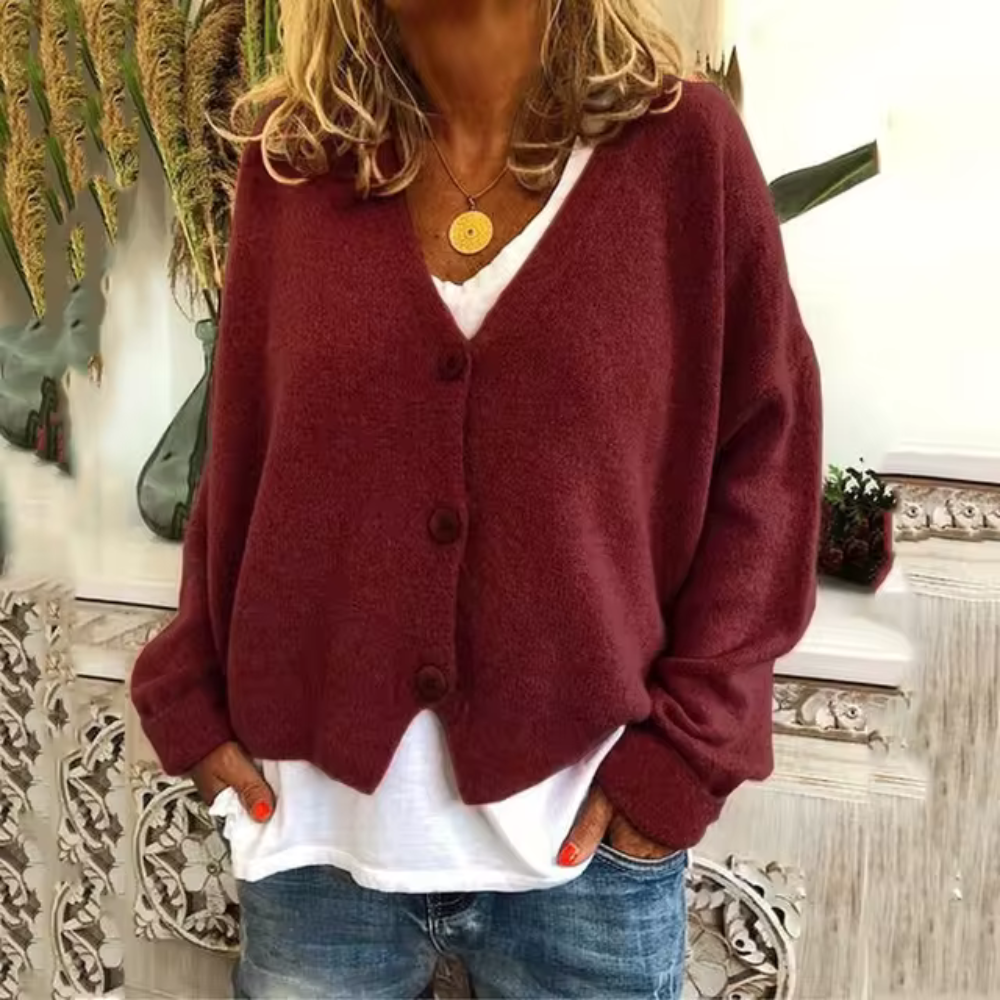 Sanne | Komfortabel Cardigan med Klassiske Knapper