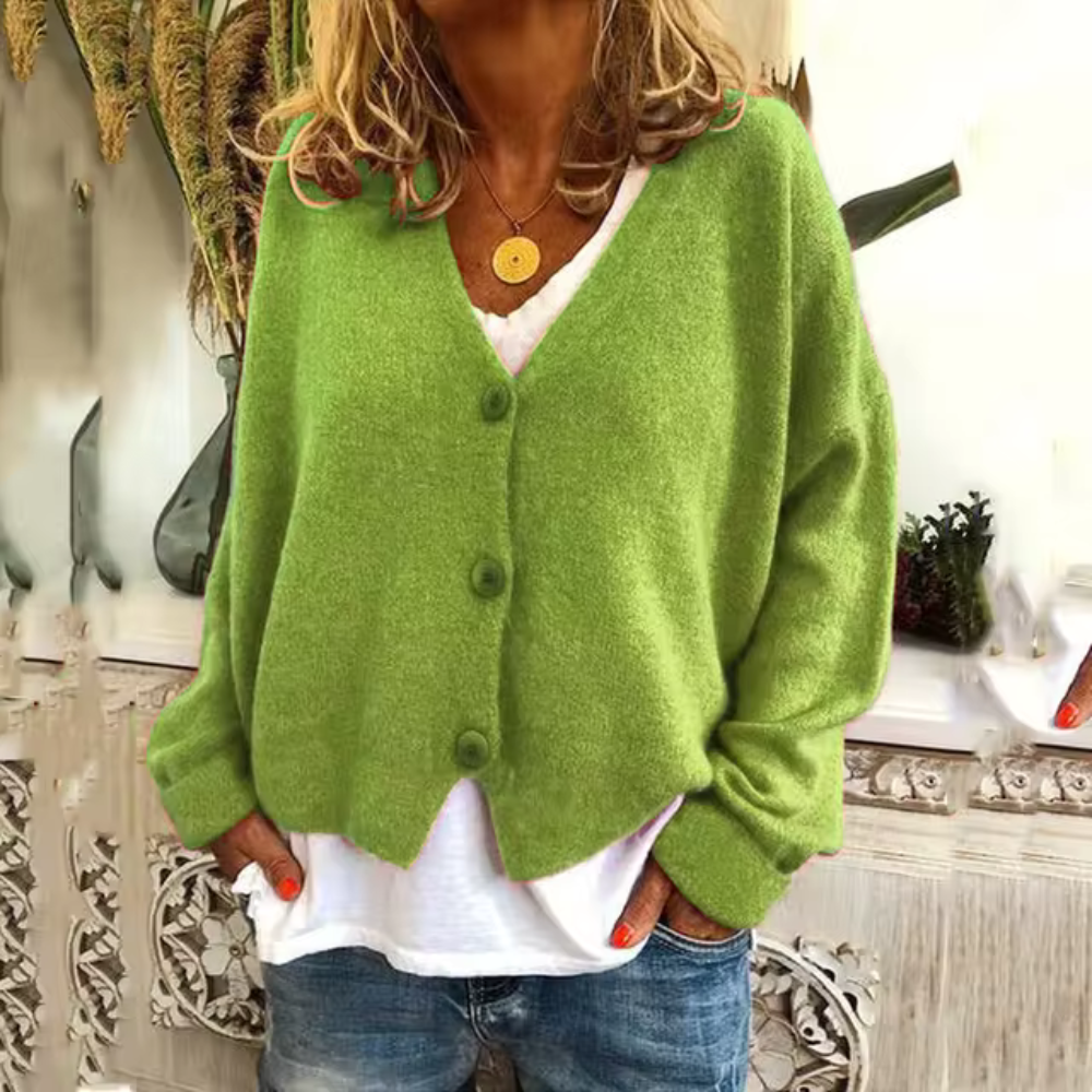 Sanne | Komfortabel Cardigan med Klassiske Knapper