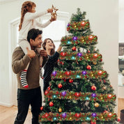 Gyldent skinn | Luksus juleguirlande med varme hvide LED-lys 2