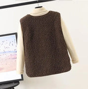 Felicie | Varm Pluche Dame vest med lommer