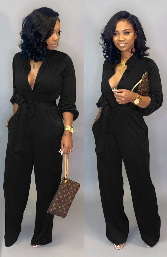 Stilfuld Didi Jumpsuit med Luksuriøse Lange Ærmer