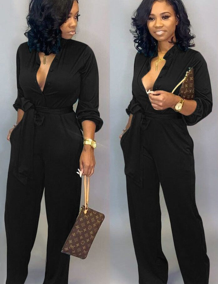 Stilfuld Didi Jumpsuit med Luksuriøse Lange Ærmer