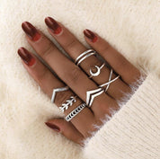 Håndlavet sølvringsæt - 8-12 unikke designs, elegante sølvringe til hverdagsbrug 9