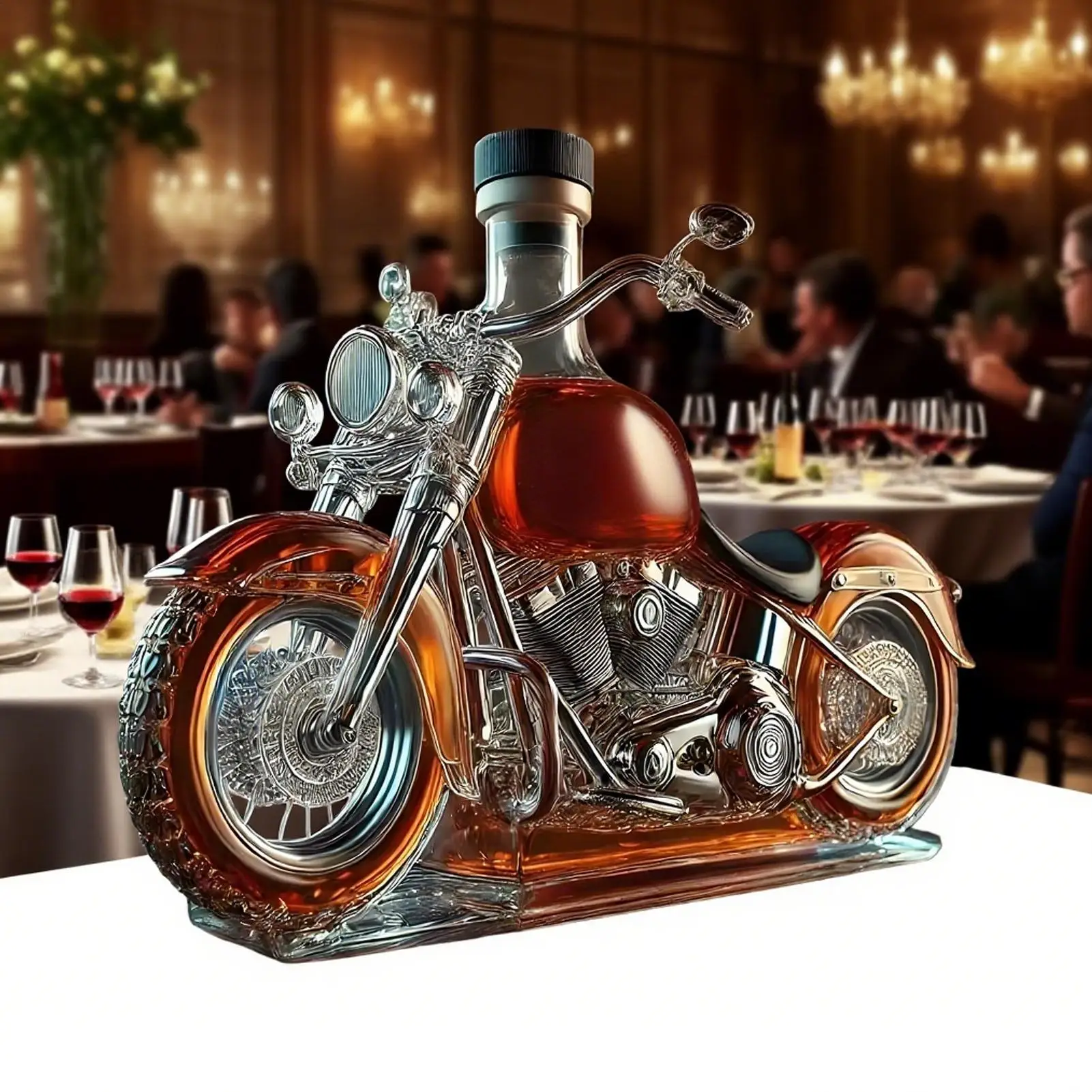Harley motorcykelformet whiskykaraffel til hjemmebar 1