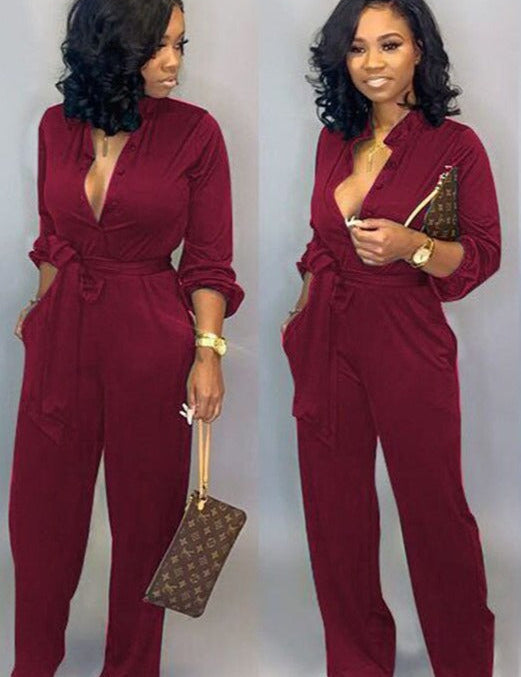 Stilfuld Didi Jumpsuit med Luksuriøse Lange Ærmer