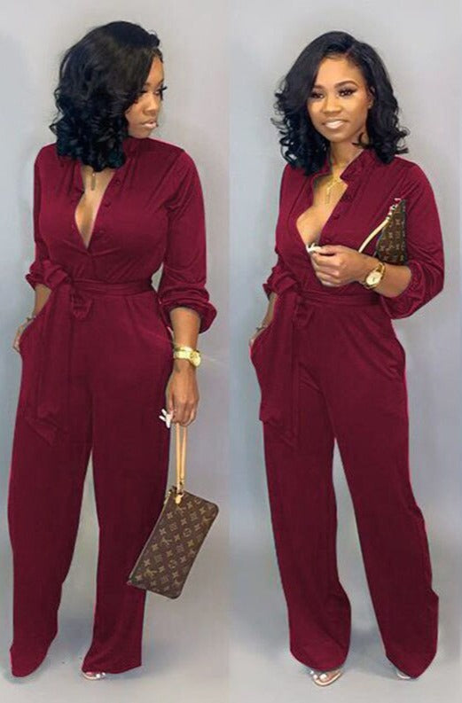 Stilfuld Didi Jumpsuit med Luksuriøse Lange Ærmer