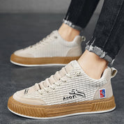 Herre Komfortable Low Top Sneakers i fløjlsblanding 0