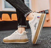 Herre Komfortable Low Top Sneakers i fløjlsblanding 1