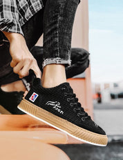 Herre Komfortable Low Top Sneakers i fløjlsblanding 3