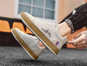 Herre Komfortable Low Top Sneakers i fløjlsblanding 5