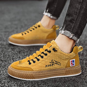 Herre Komfortable Low Top Sneakers i fløjlsblanding 9