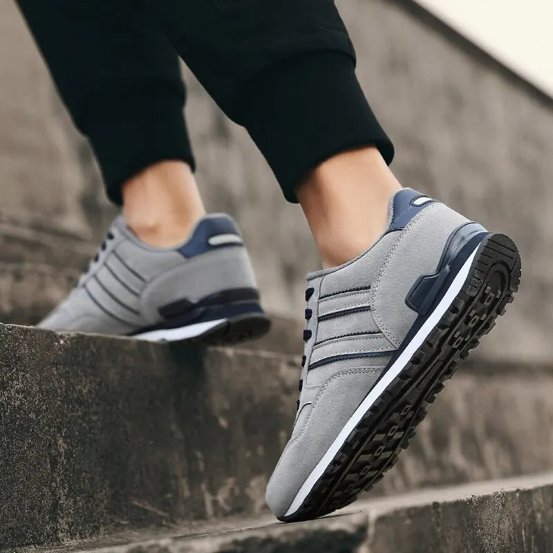 Herre lette sneakers med åndbart stof, fleksibel sål 5