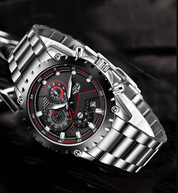 Herre militærur i stål 0