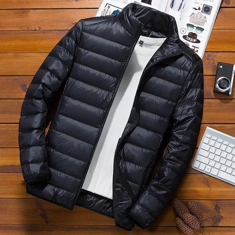 Herre vinterjakke med hætte | Langærmet 7