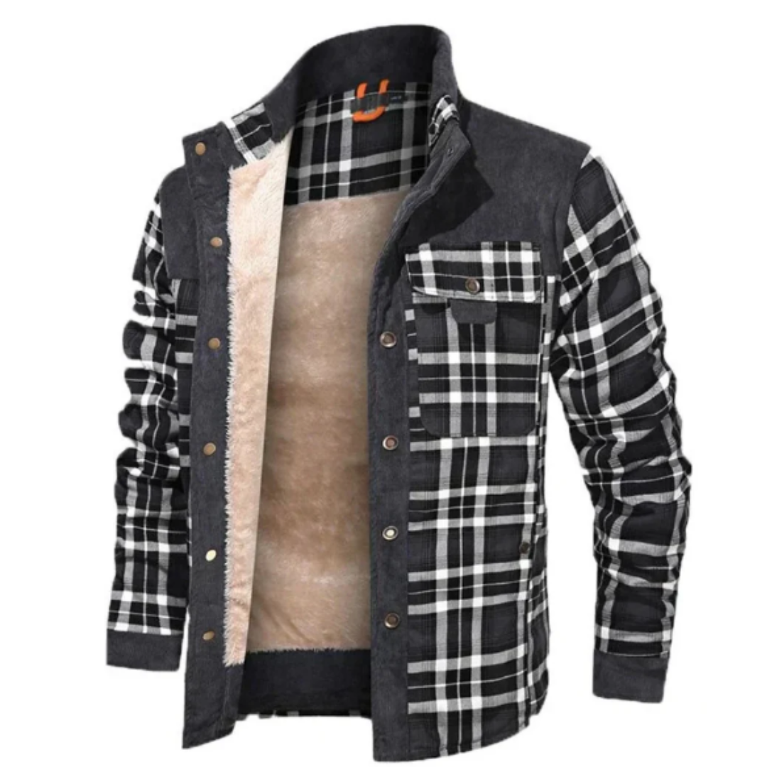 Herrejakke med knaplukning foran | Varm 0