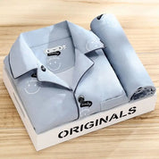 Herrepyjamassæt med knapper – Blødt og åndbart nattøj 2