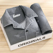 Herrepyjamassæt med knapper – Blødt og åndbart nattøj 3