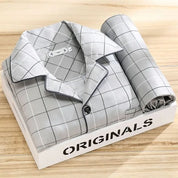 Herrepyjamassæt med knapper – Blødt og åndbart nattøj 5