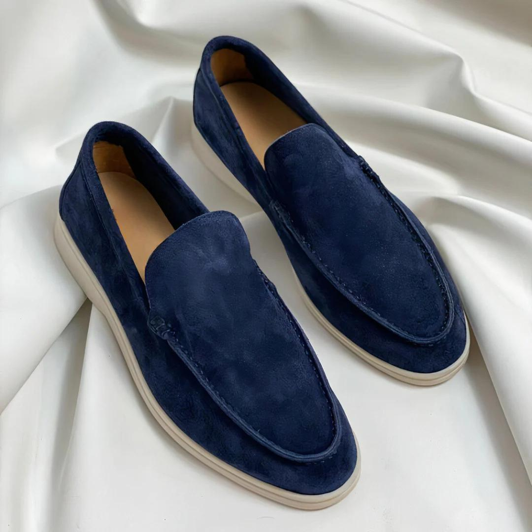 Herreslip-on loafers Komfortable memory foam læderblanding 0