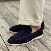 Herreslip-on loafers Komfortable memory foam læderblanding 2