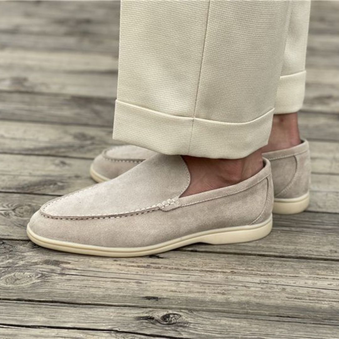 Herreslip-on loafers Komfortable memory foam læderblanding 3