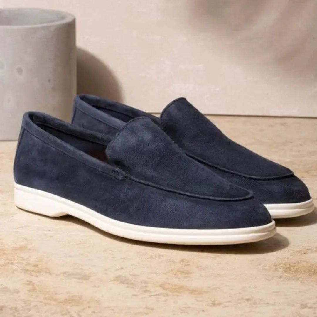 Herreslip-on loafers Komfortable memory foam læderblanding 7