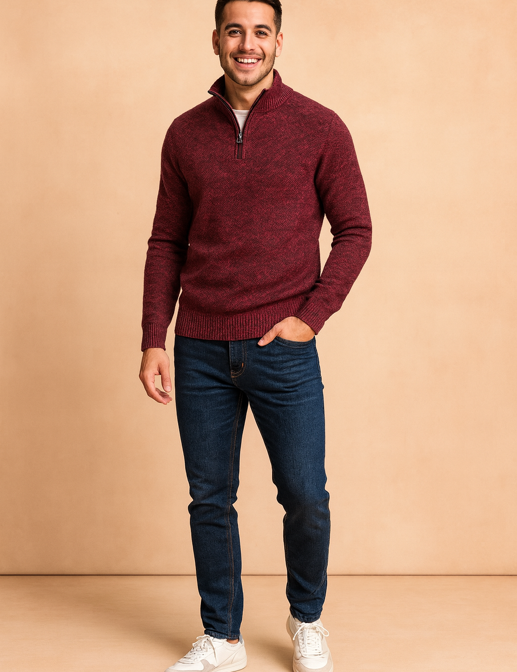 Herretrøje med lynlås til kolde dage 4