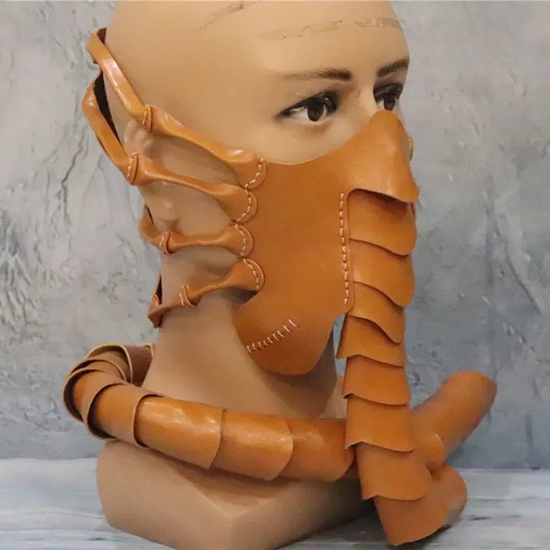 Horror gummi skræmmende halvansigt insektmaske - Halloween Alien ansigtskrammer kostume skorpionmaske fest cosplay rekvisitter 3