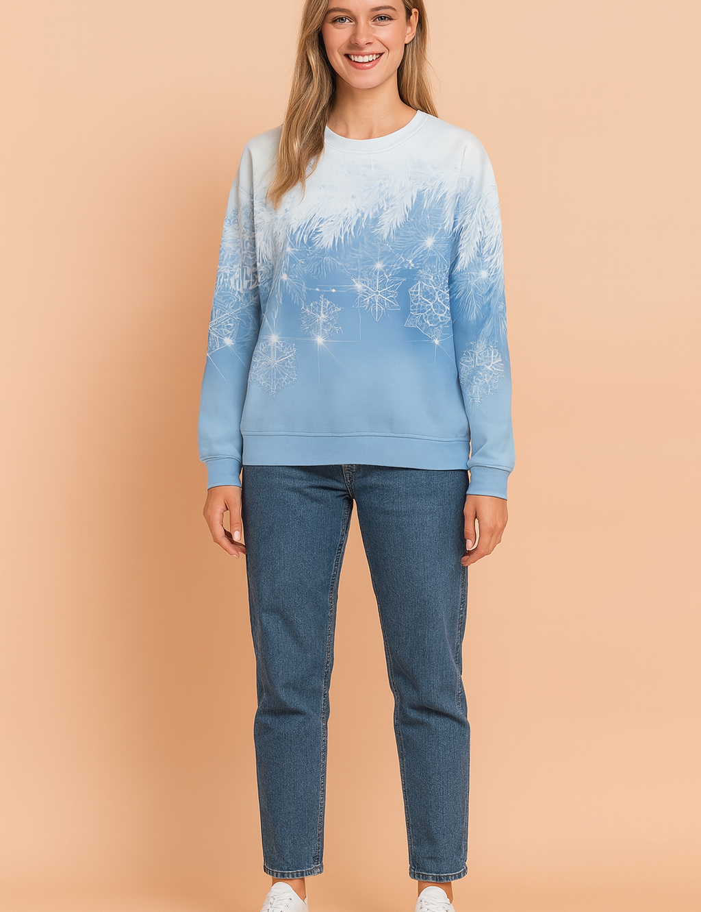 Ilona | Sweater med vintersnefnugmotiv 0