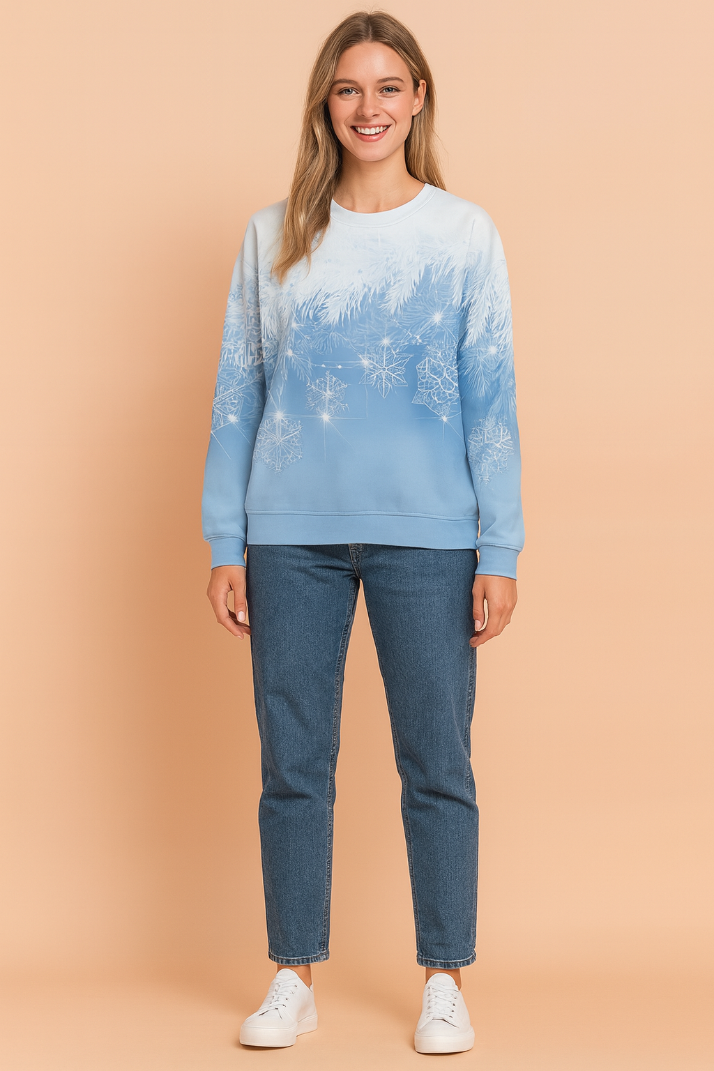Ilona | Sweater med vintersnefnugmotiv 0