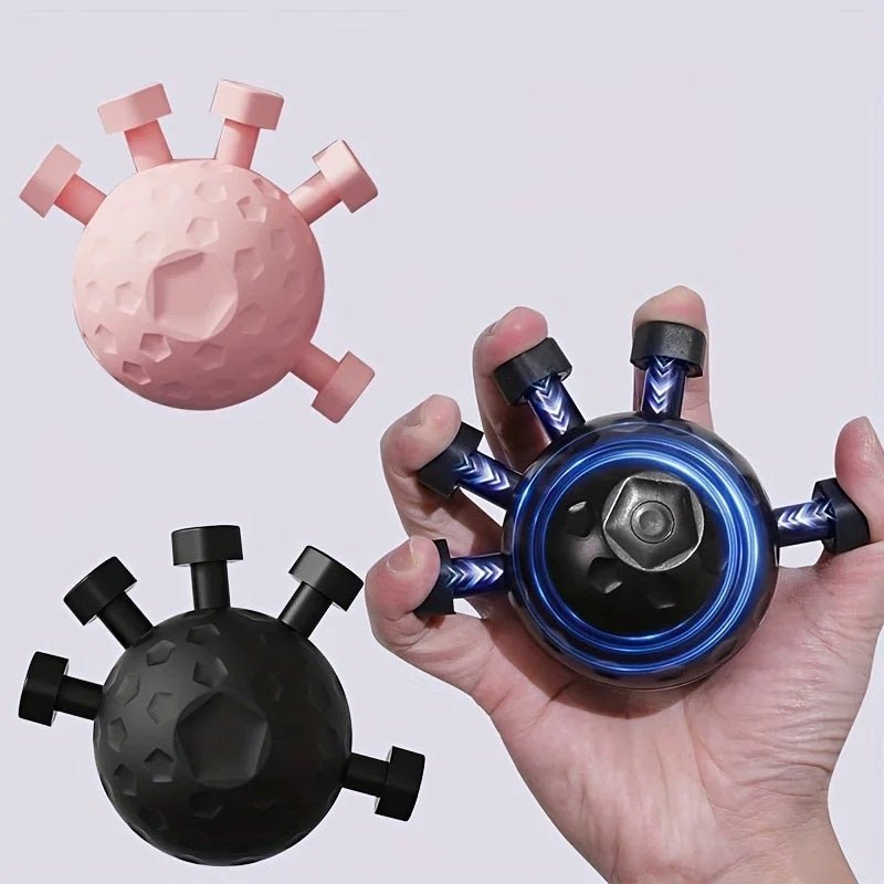 Individuel femfinger- og håndtræningsbold – grebstræner til musikere, klatring og underarmstræning 1
