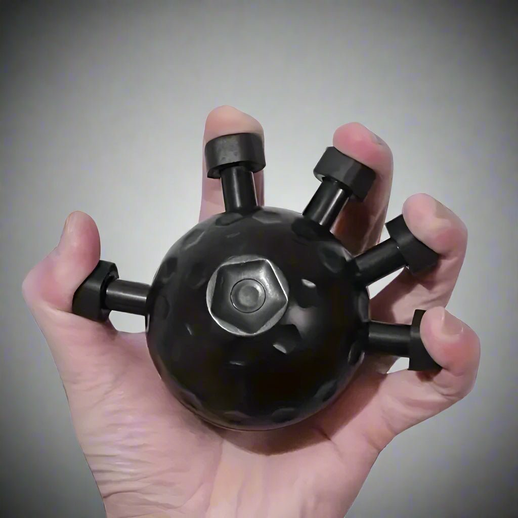 Individuel femfinger- og håndtræningsbold – grebstræner til musikere, klatring og underarmstræning 3