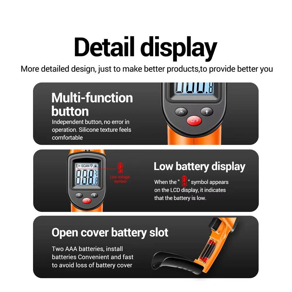 Infrarødt lasertermometer alt-i-én 7