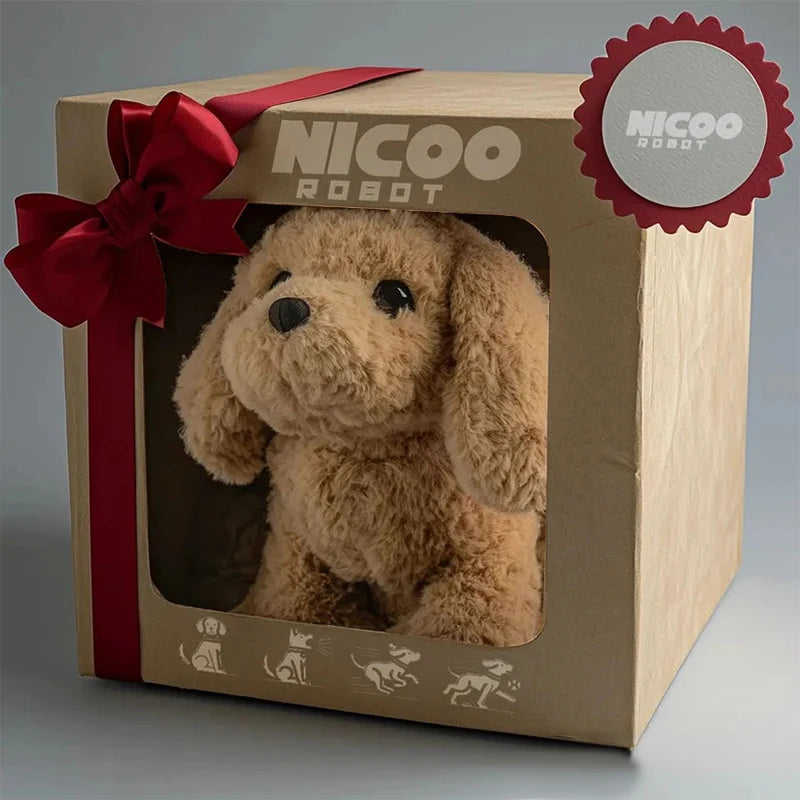Interaktiv robothvalpelegetøj med gøen og gåfunktioner – Realistisk AI-kælehund til børn 0