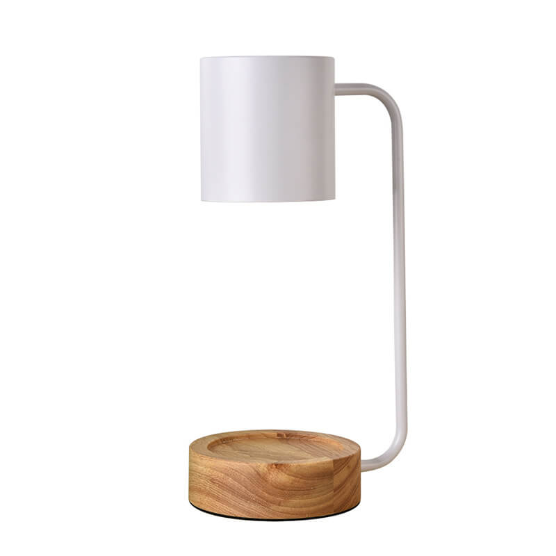 Japansk Minimalistisk Bordlampe med Dæmpning i Sort og Hvid – Træ og Metal Design til Soveværelse eller Stue 7