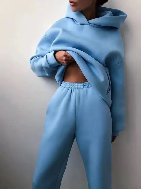 Helene | Komfortabelt Dame Joggingtøj med Hoodie og Joggingbukser