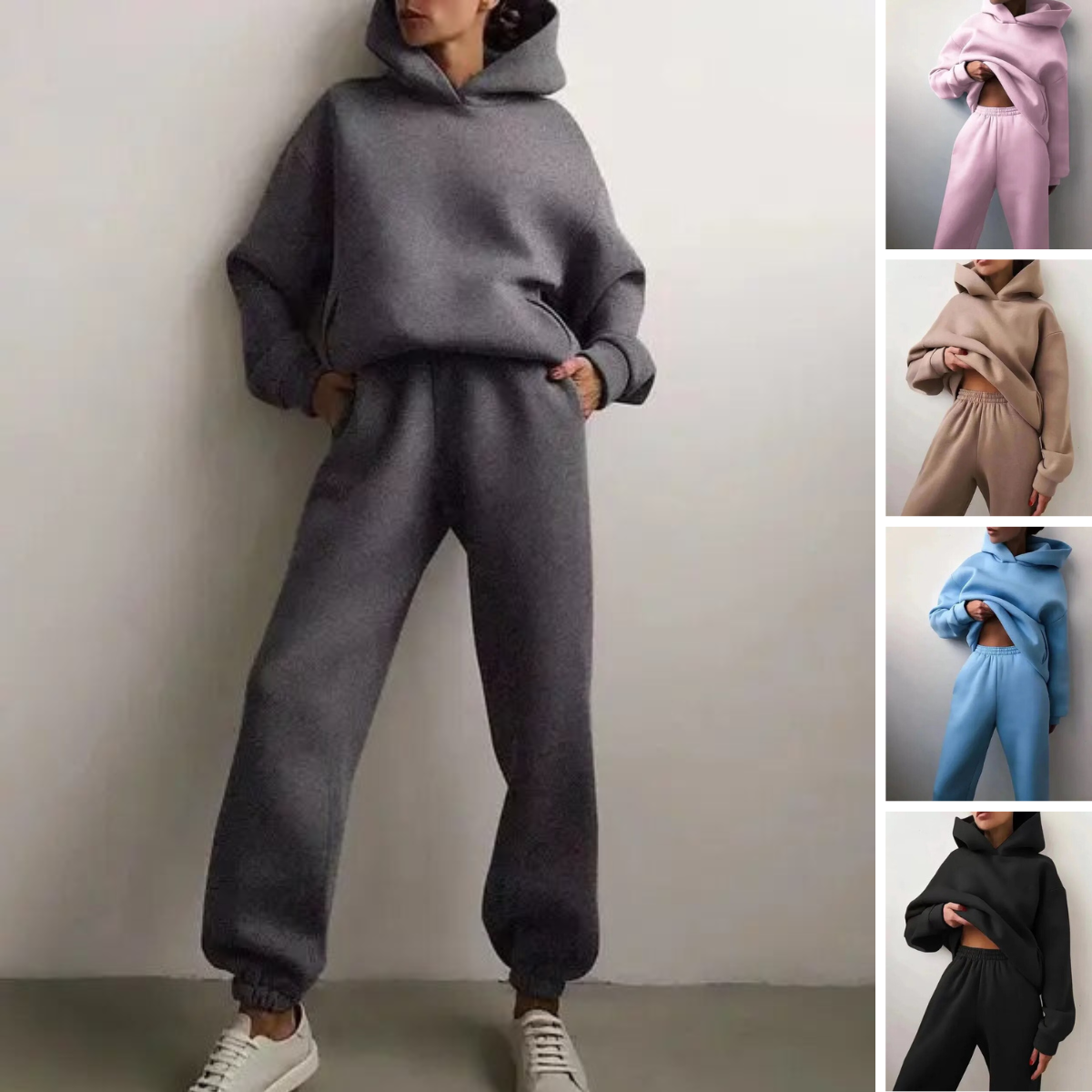 Helene | Komfortabelt Dame Joggingtøj med Hoodie og Joggingbukser