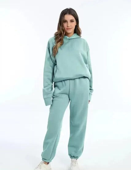 Helene | Komfortabelt Dame Joggingtøj med Hoodie og Joggingbukser